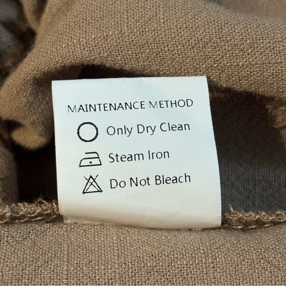 Women's Wide Leg Tan Linen Blend Pants NWT - Picture 10 of 13